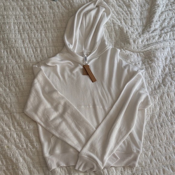 SKIMS White Hoodie Sweatshirt for Women - Picture 1 of 2